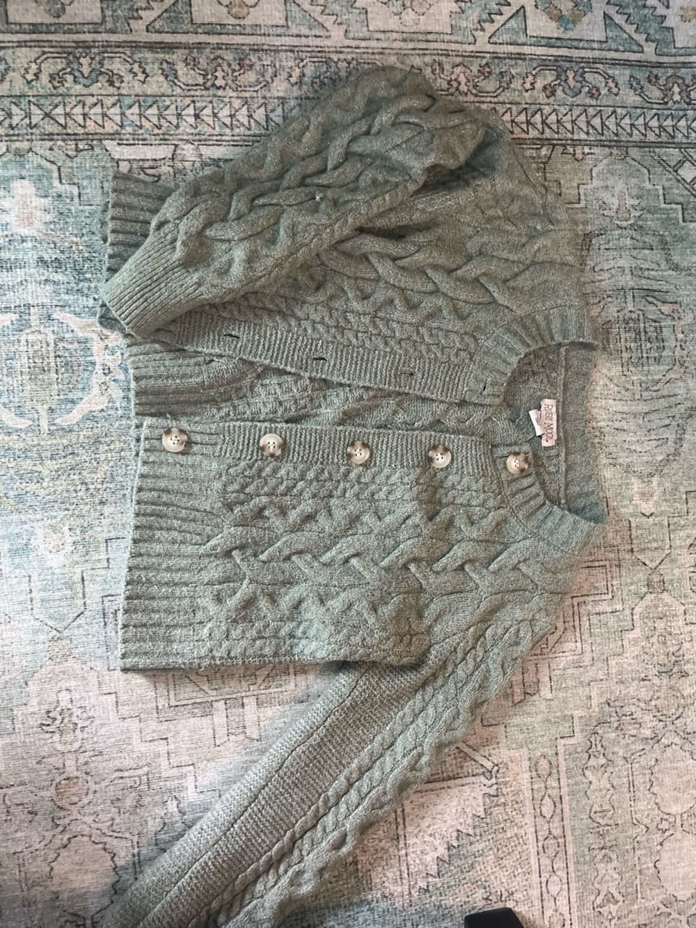 Cable knit cardigan